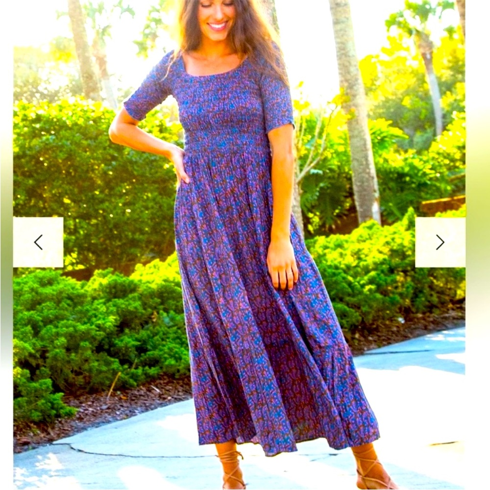 NATURAL LIFE Daisy Tiered Midi Dress - Golden Vines